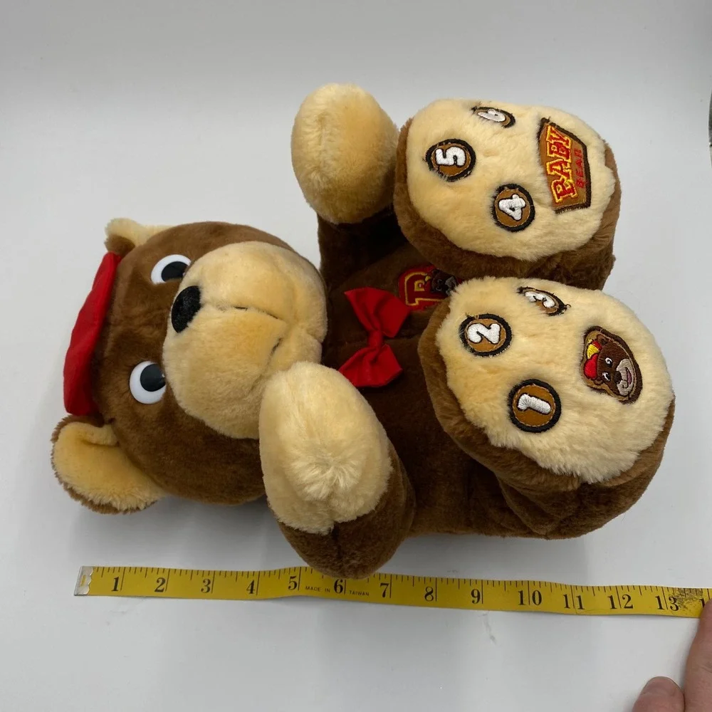 Vintage 1998 Baby Bear Plush Toy Storytelling Bow Tie Hat General Creations FLAW